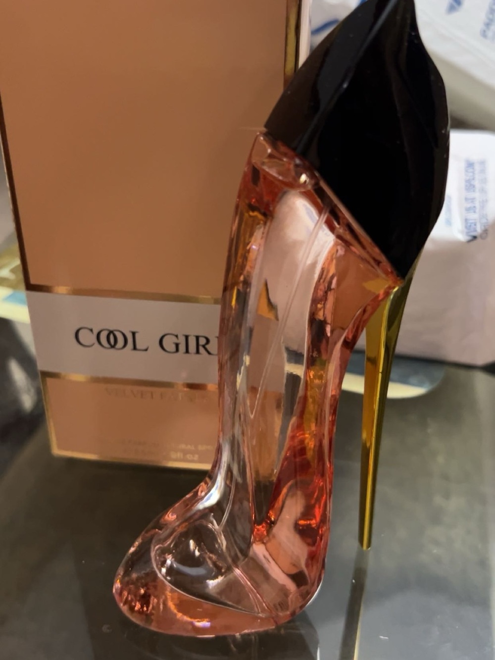 Velvet Gloss Pink High-Heel Perfume Bottle